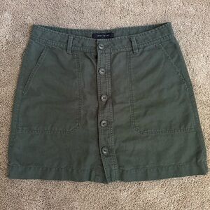 Sanctuary Women's Olive Button-Front Mini Skirt